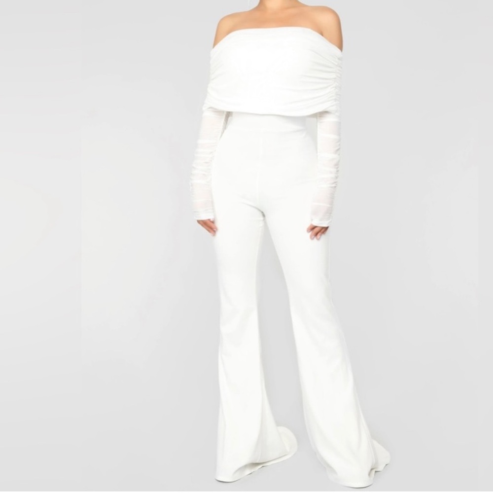 Kendall Ruched Off Shoulder Jumpsuit